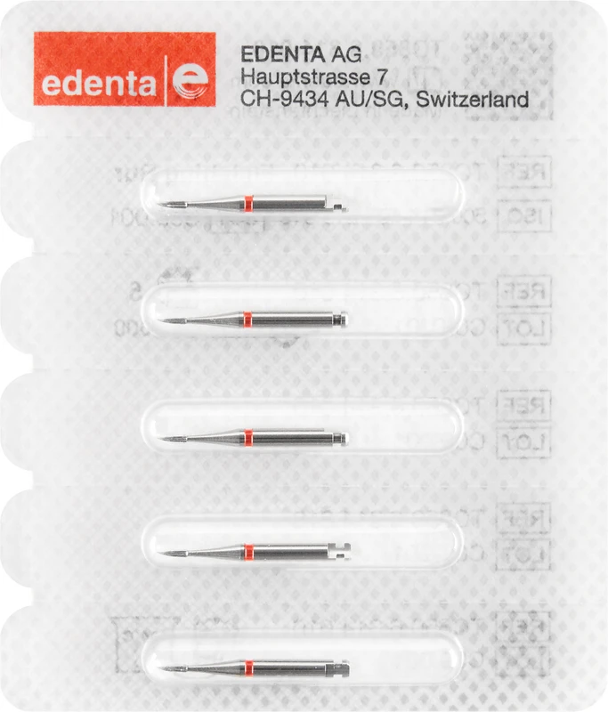 HM-Finierer TC246  Packung  6 Stück rot, 12 Schneiden, RA, Figur 495 Flamme, 3,6 mm, ISO 009