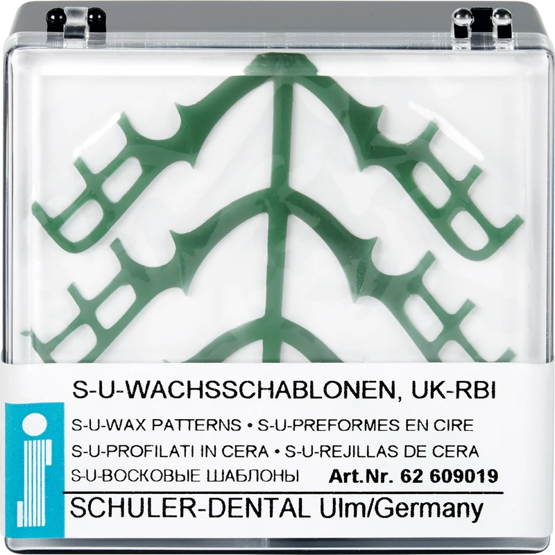 S-U-WACHSSCHABLONEN  Packung  10 Stück UK-Sublingualbügel