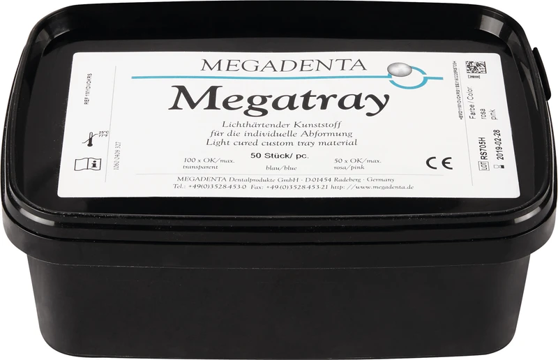 MEGATRAY Löffelplatten  Packung  50 Stück OK, rosa