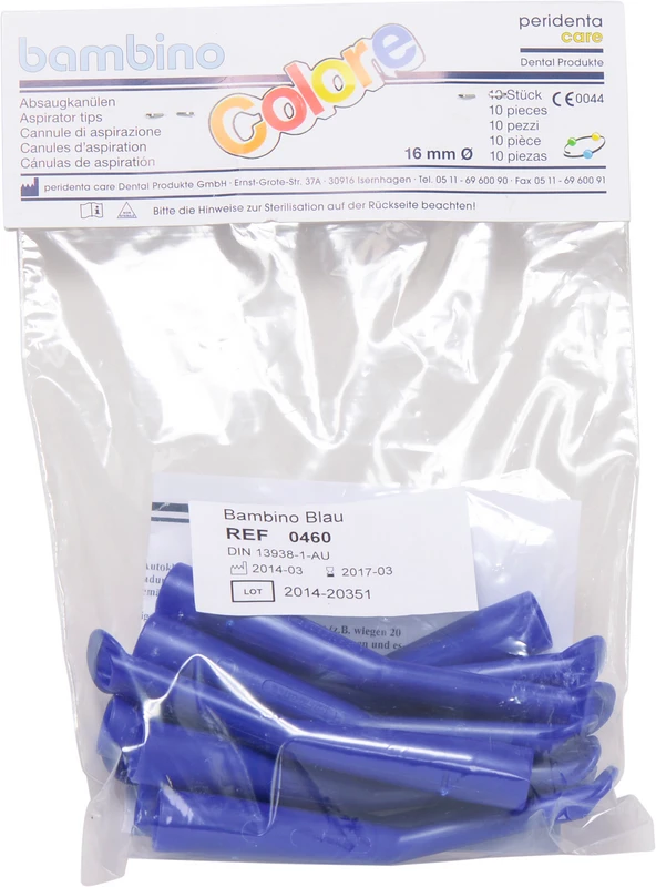 Absaugkanülen Bambino  Packung  10 Stück blau