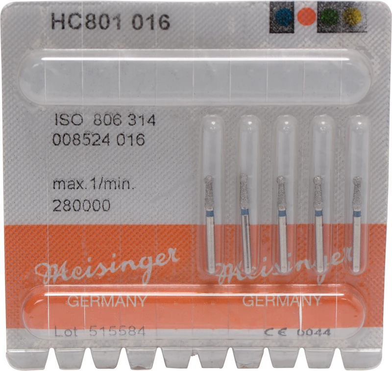 Diamanten 801  Packung  5 Stück blau mittel, FG, Figur 008, ISO 016