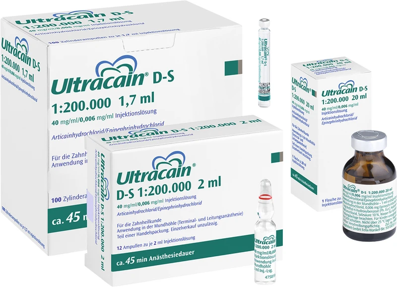 Ultracain® D-S 1:200.000   Packung  10 x 20 ml Flasche DS, 1:200.000