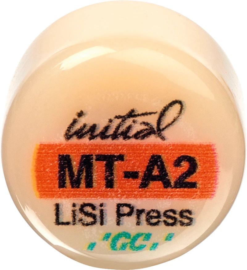 GC Initial LiSi Press  Packung  5 x 3 g Rohling A2 MT