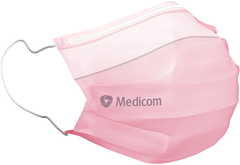 Medicom® SafeMask® SofSkin® fog-free medizinischer Mundschutz  Packung  50 Stück pink, mit Ohrschlaufe