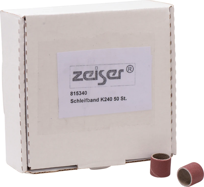 Schleifband  Packung  50 Stück Korn 240 für Walze 12 x 13 mm