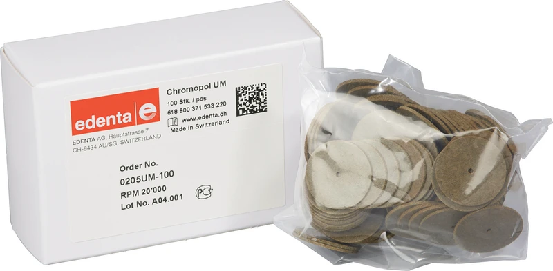 ChromoPol  Packung  100 Stück unmontiert, braun mittel, Figur 371, 1 mm, ISO 220