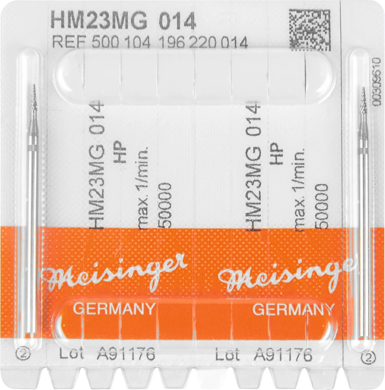 HM-Fräser MG  Packung  2 Stück kreuzverzahnt, blau standard, HP, Figur 196, ISO 014