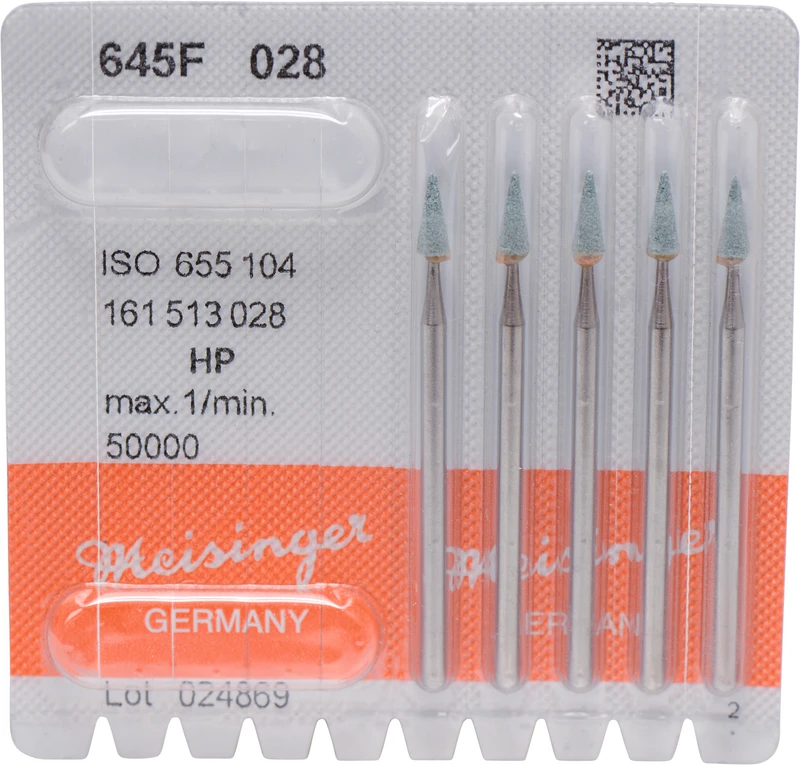 Keramische Schleifer 645  Packung  5 Stück grün fein, HP, Figur 161, 7 mm, ISO 028