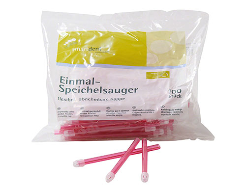 smart Speichelsauger  Packung  100 Stück pink