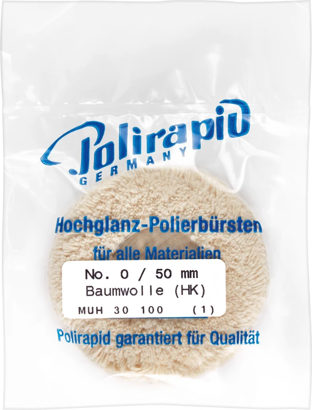 Plüschmullen  Stück  mit Holzkern, Baumwollplüsch, Ø 50 mm, S: 18 mm