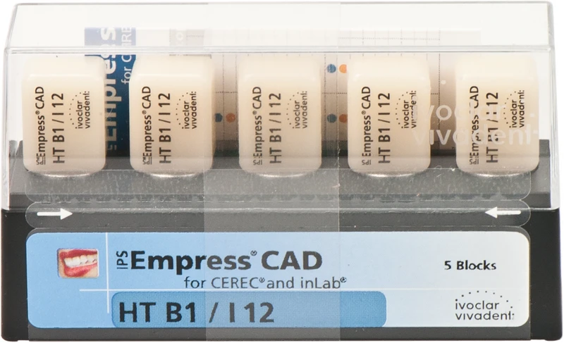 IPS Empress® CAD A-D for CEREC  Packung  5 Stück Gr. I12, B1 HT