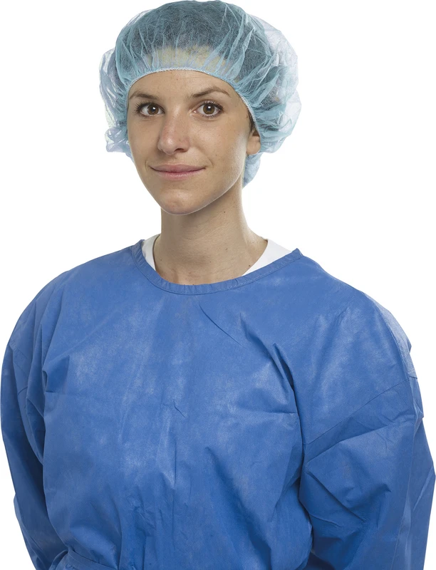 OP-Baretthaube  Packung  100 Stück hellblau, mit Gummizug