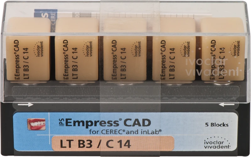 IPS Empress® CAD A-D for CEREC  Packung  5 Stück Gr. C14, B3 LT