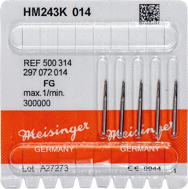 HM-Finierer 243  Packung  5 Stück fein RA, Figur 297 Torpedo, konisch, 6 mm, ISO 014