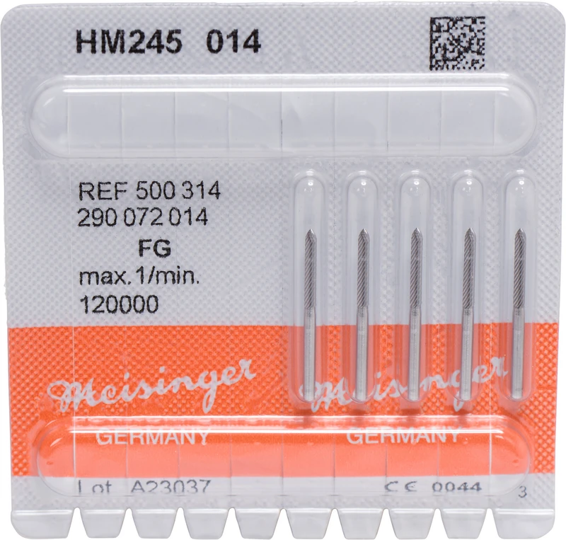 HM-Finierer 245  Packung  5 Stück fein FG, Figur 290 Torpedo konisch, 10 mm, ISO 014