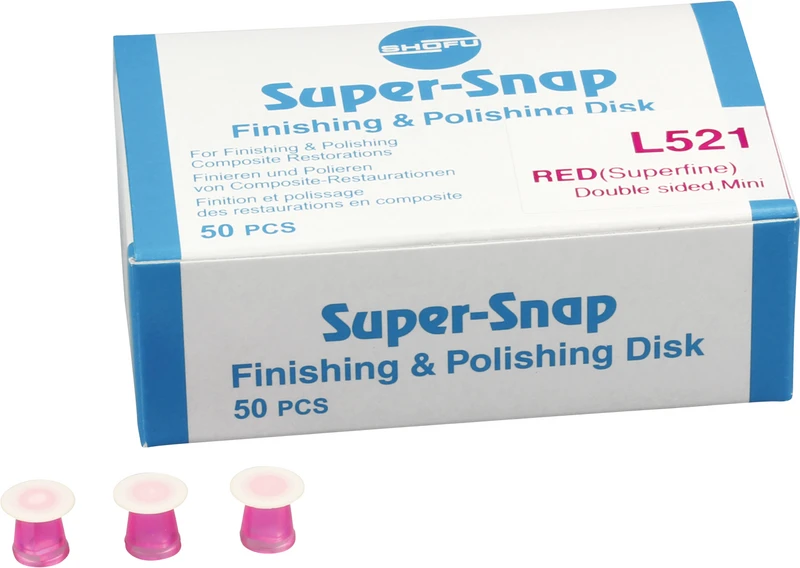 Super-Snap®  Nachfüllpackung  50 Scheiben, rot, Körnung extra fein, mini