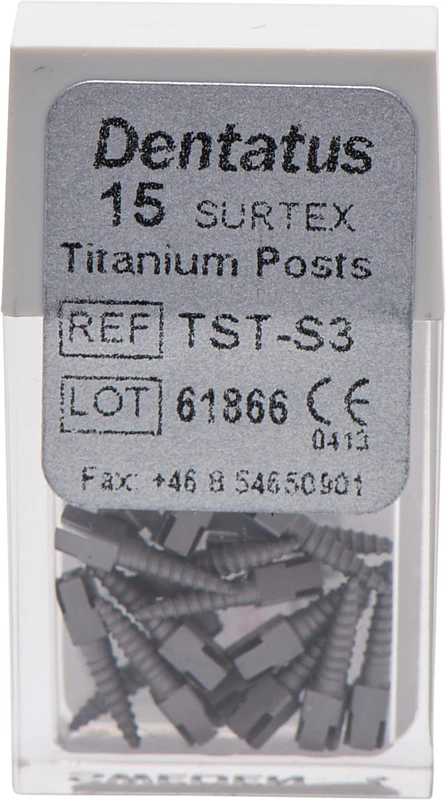 Classic Surtex Titan Wurzelstifte  Packung  15 Stück 7,8 mm, Ø 1,35 mm, Größe 3