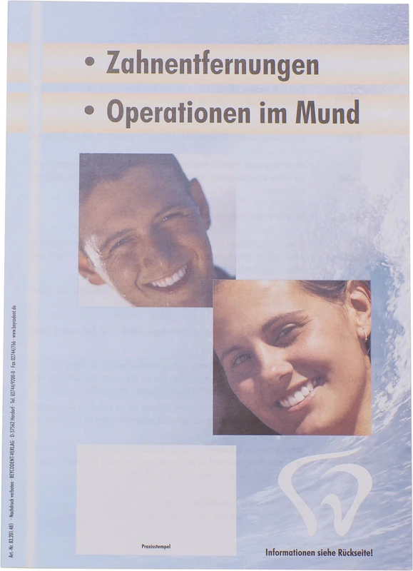Patienten-Info Zahnentfernungen   Stück  100 Blatt