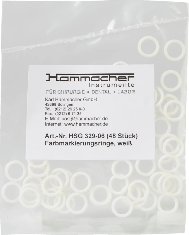 Farbringe  Beutel  48 Stück weiß