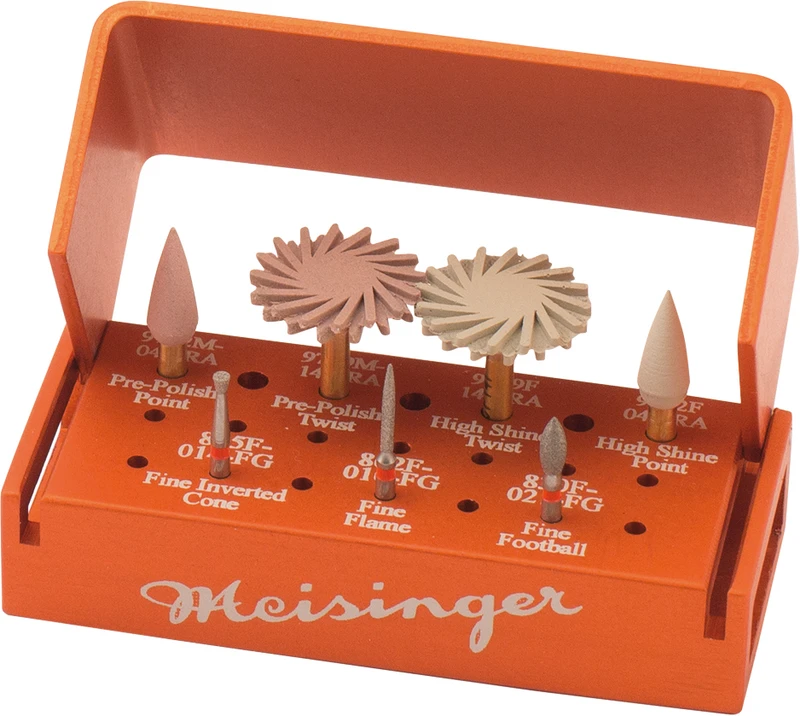 Intraoral Twist Polisher for Hybrid Ceramics  Kit  3 Diamanten, 4 Polierer