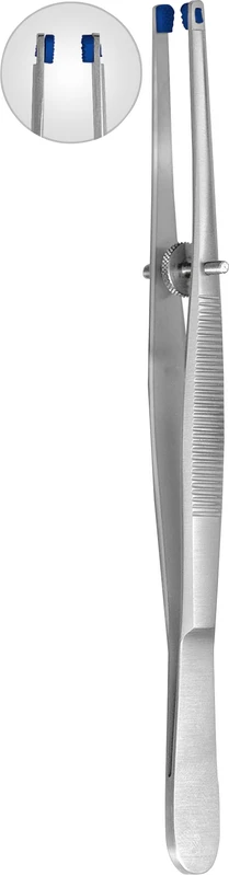 Pinzetten für Zirkonarbeiten  Packung  1 Pinzette gerade, 5 Paar Ersatzsilikonplatten, HSL 548-16