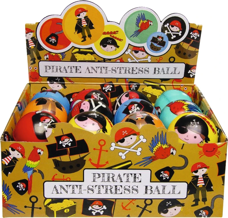 Antistressball  Packung  24 Stück Ø 6 cm, Pirat
