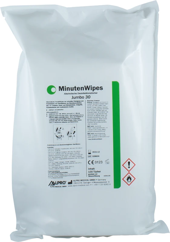MinutenWipes Jumbo 30  Karton  12 x 100 Stück