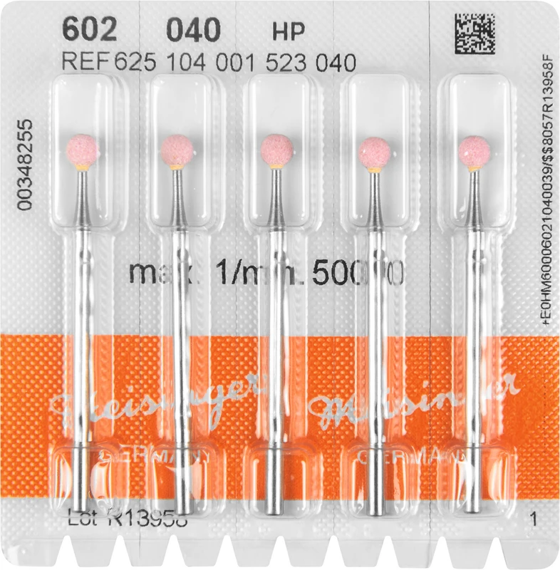 Keramische Schleifer 602  Packung  5 Stück rosa mittel, HP, Figur 001, ISO 040