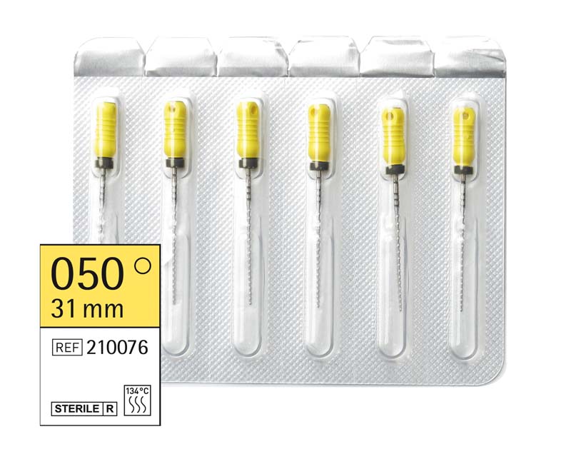 Omni Hedstroemfeilen steril  Packung  6 Stück steril, 31 mm, ISO 050
