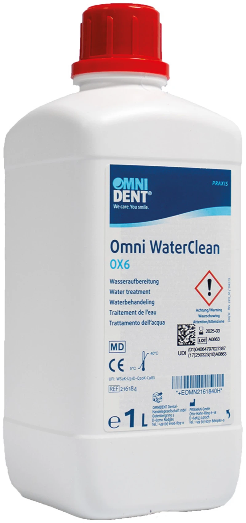 Omni WaterClean OX6  Flasche  1 Liter Wasseraufbereitung