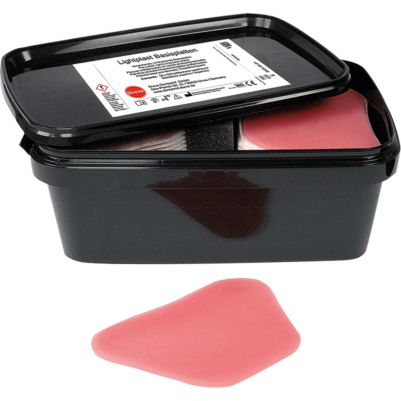 LIGHTPLAST-Platten  Packung  50 OK-Kunststoff-Basisplatten rosa