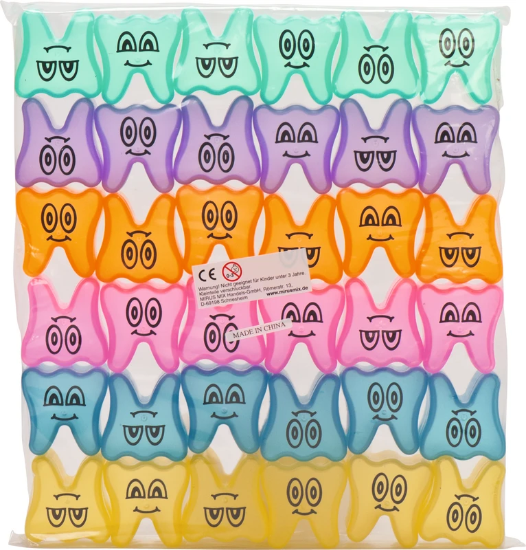 Zahnbehälter  Packung  36 Stück Happy Smile, Ø 4,3 cm