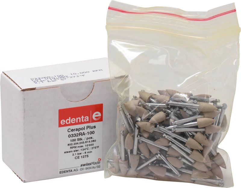 CeraPol Plus  Packung  100 Stück grau, RA, Figur 243, 10 mm, ISO 050