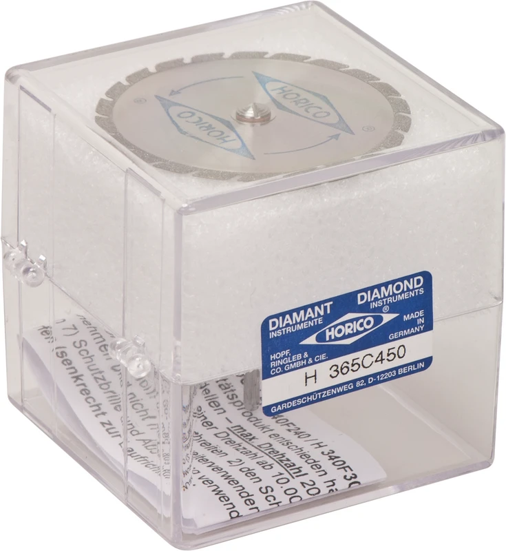 Diamantscheiben 365  Stück  doppelseitig, starr, rot fein, HP, Figur 365 C, 0,35 mm, ISO 450