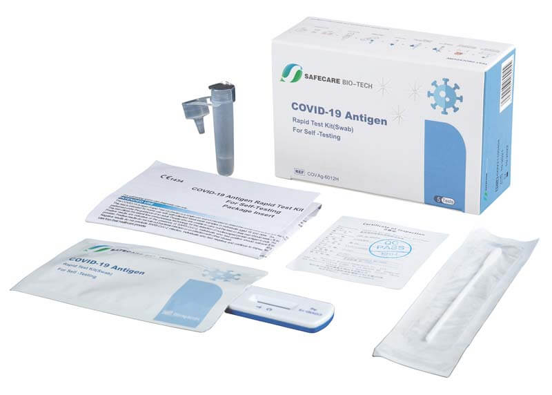 Safecare COVID-19 Antigen Test  Packung  20 Testkassetten inklusive Zubehör