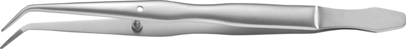 Pinzette nach College LS  Stück  15 cm, gerieft, kräftiges Modell, mit Stopstift