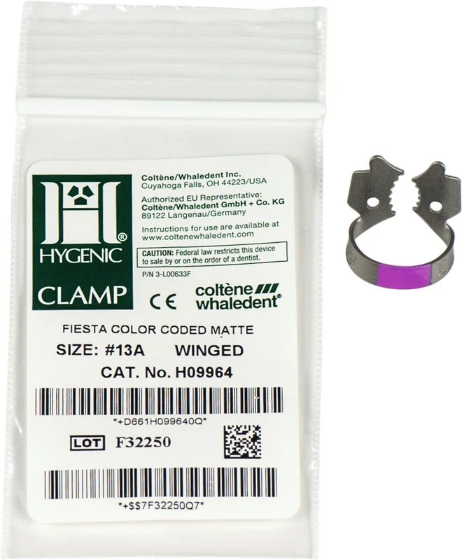 HYGENIC® Fiesta® Klammern  Stück  mit Flügel, für Molaren UK links, OK rechts, 13A