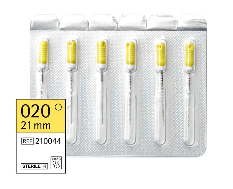 Omni Hedstroemfeilen steril  Packung  6 Stück steril, 21 mm, ISO 020
