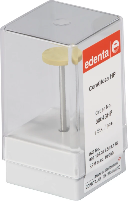 CeraGloss  Stück  gelb superfein, HP, Figur 372, 2,5 mm, ISO 150