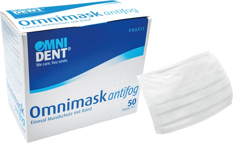 Omnimask antifog  Packung  50 Stück weiß mit Band