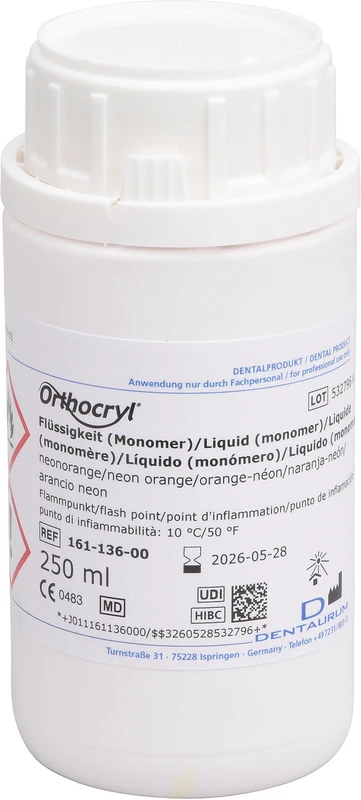 Orthocryl® Flüssigkeit  Flasche  250 ml Flüssigkeit neonorange
