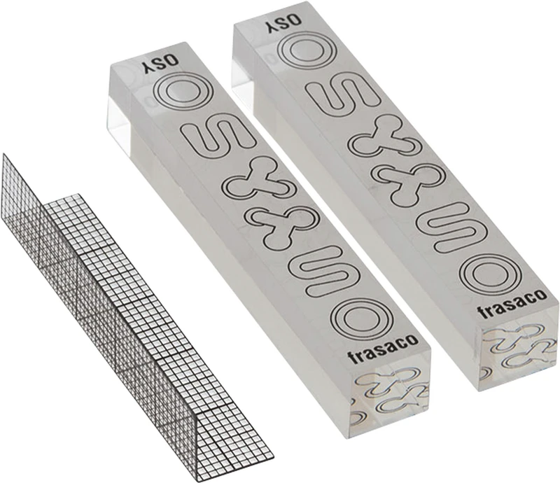 Präparations-Trainer   Set  2 Kunststoffstäbe glasklar-transparent, 1 Millimeterfolie