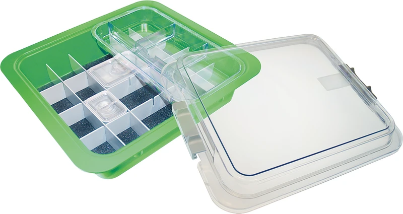 Komplette Materialwanne  Sortiment  1 Materialwanne dunkelgrün inklusive Zubehör