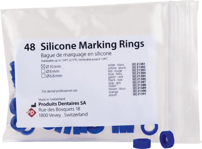 Markierungsringe  Packung  48 Stück blau, Ø 10 mm