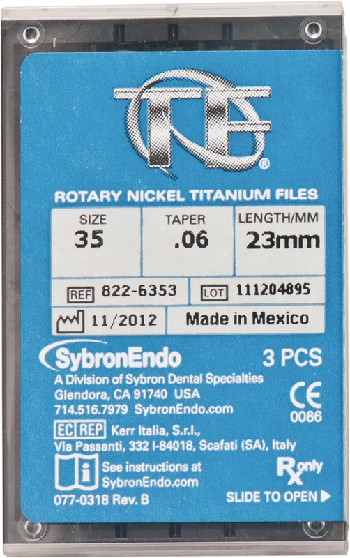 TF Feilen System  Packung  3 Stück 23 mm, Taper.06 ISO 035