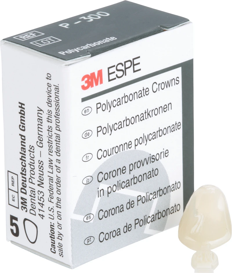 Polycarbonat-Kronen  Packung  5 Stück Nr. 300