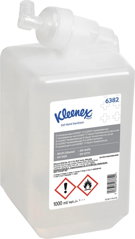 Kleenex® Gel Hand Sanitiser   Karton  6 x 1 Liter Kartusche mit Alkohol