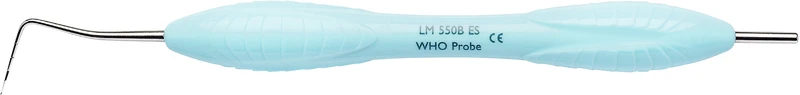 LM WHO Sonde-Parodontometer   Stück  Figur 550B, einendig, hellblau, LM-ErgoSense® Griff
