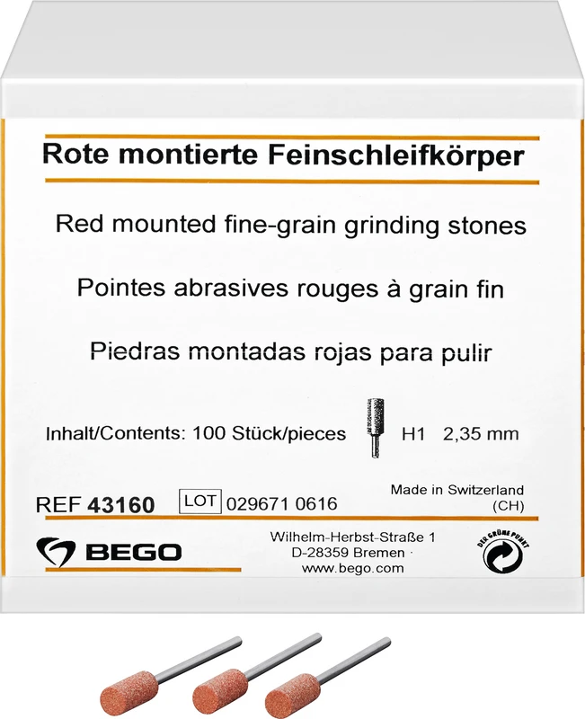 Feinschleifkörper  Packung  100 Stück H1, HP, Kopf Ø 6,6 mm