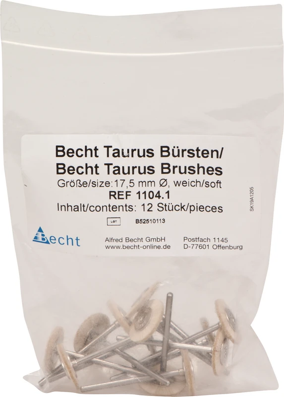 Taurus Büsten  Packung  12 Stück Ziegenhaar weich, HP, Rad, Ø 17,5 mm